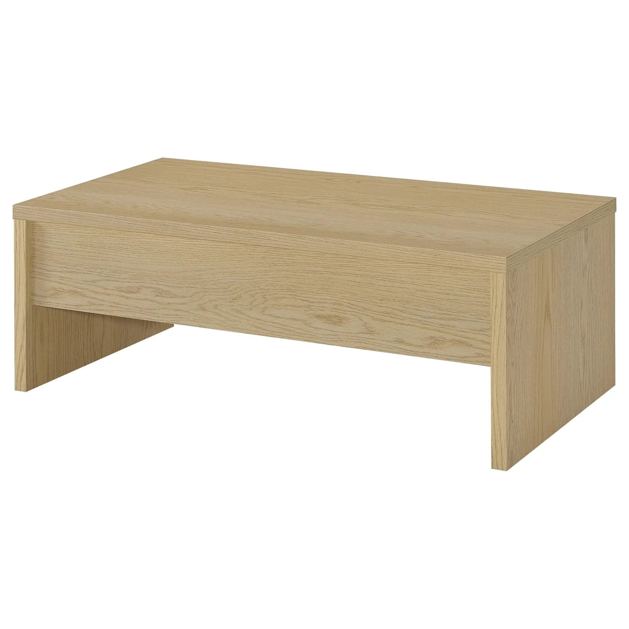 Canoga Engineered Wood Lift Top Coffee Table Light Oak by Unique Piece Furniture