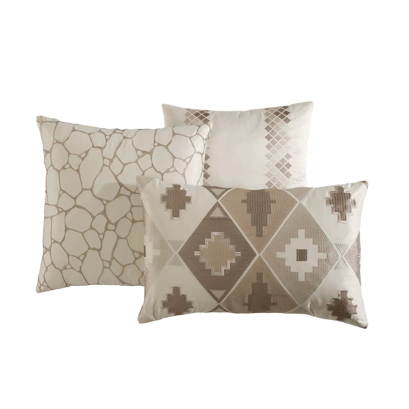 Milan 10 Pc Jacquard Comforter & Coverlet Ensemble by HouseOfZazla