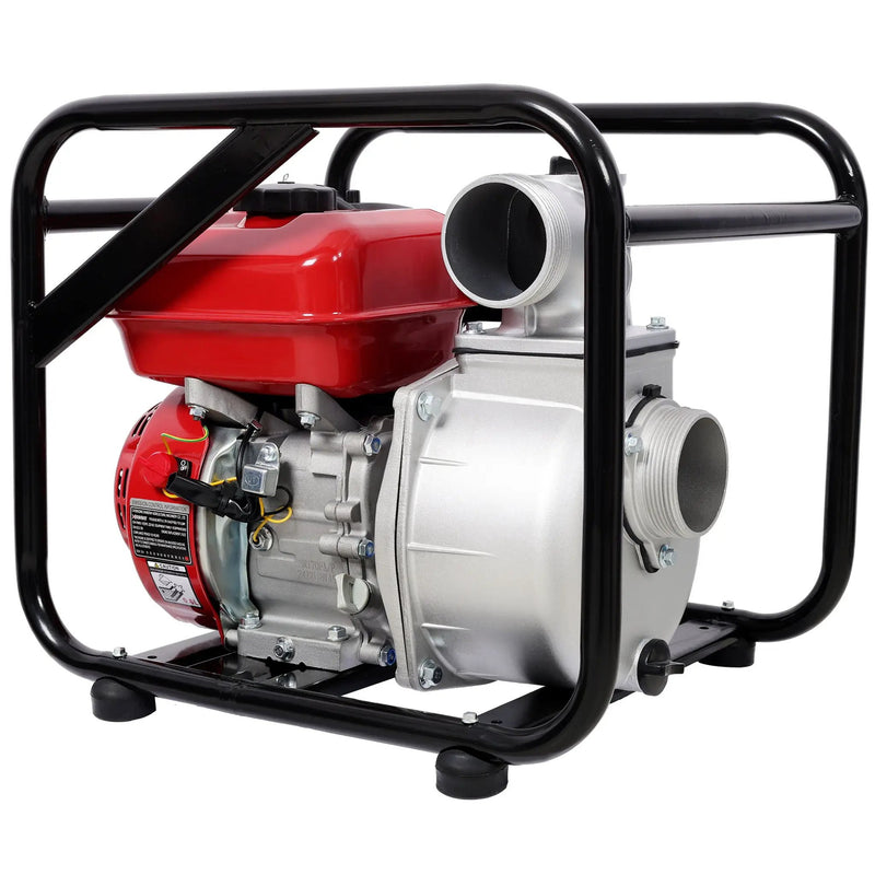 Gasoline Powered Water Pump 3" Inlet & Outlet, 264Gpm Flow, 7Hp Engine - Black / Red by HouseOfZazla