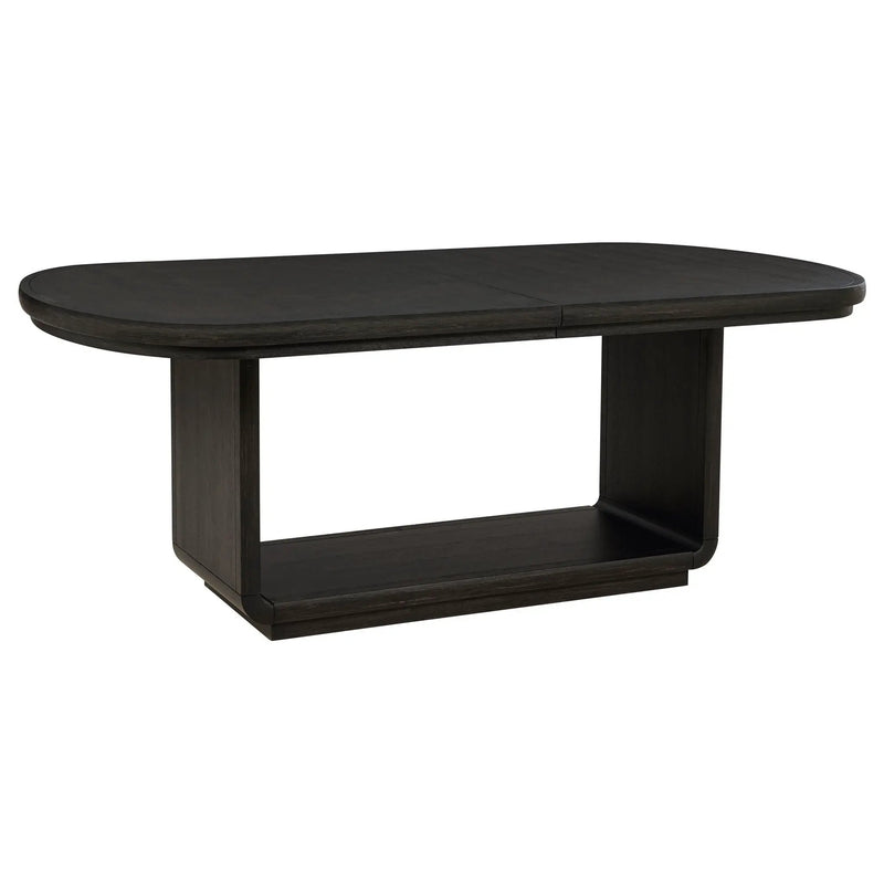 Leandro 78-inch Extension Dining Room Table Burnished Black by Unique Piece Furniture
