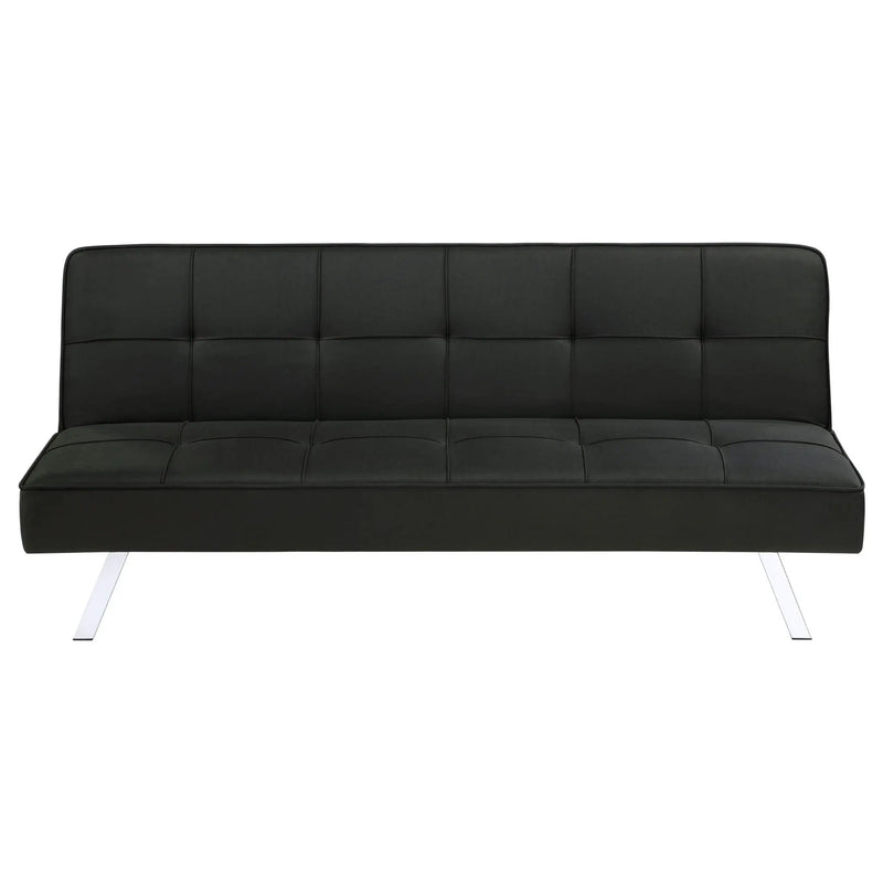 Joel Upholstered Tufted Convertible Sofa Bed Black by Unique Piece Furniture