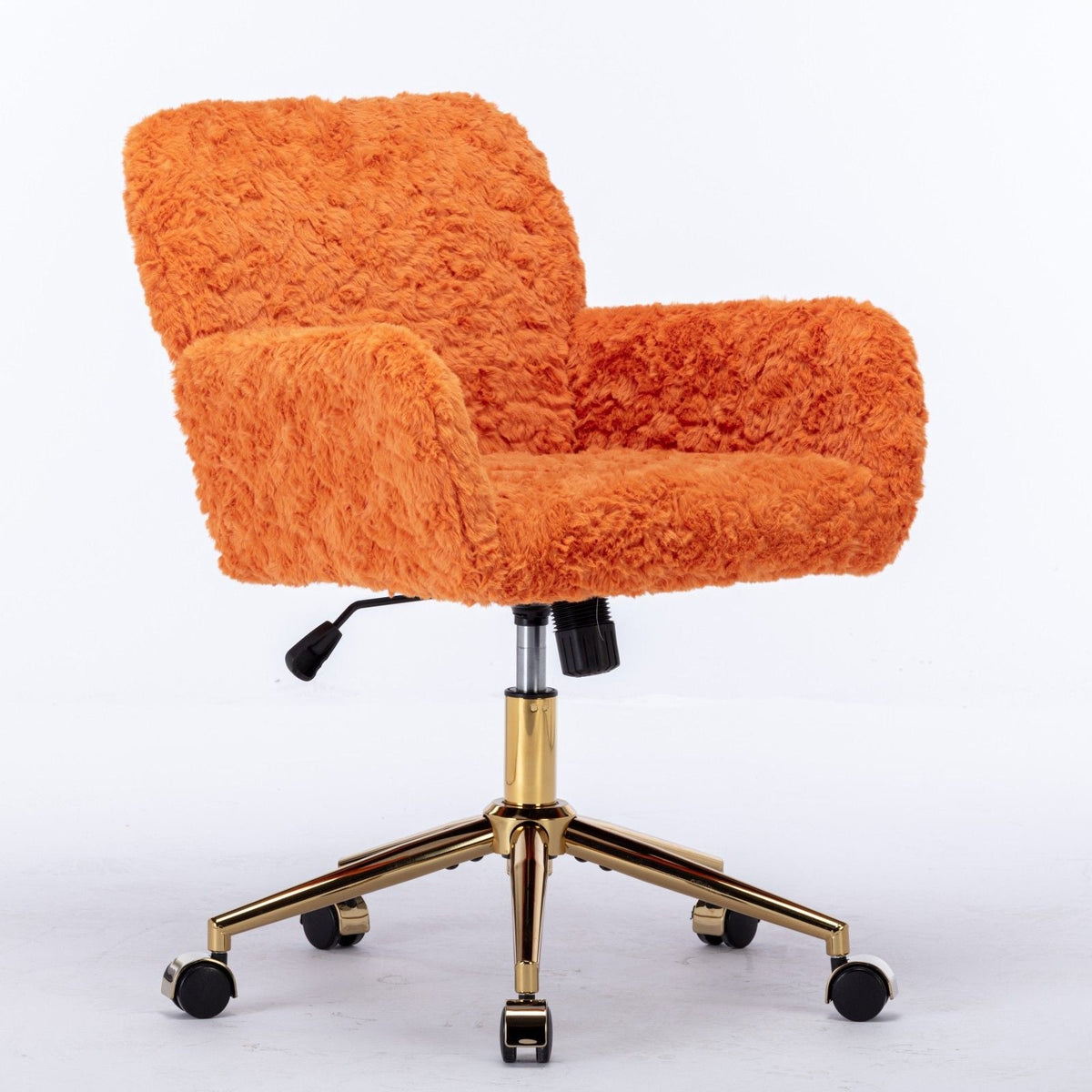 Artificial Rabbit Hair Office Chair with Metal Base - Swivel, Adjustable Height, photo 21 of 40