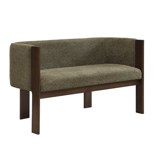 48.5" Upholstered Solid Loveseat (Walnut+Green), photo 2 of 10