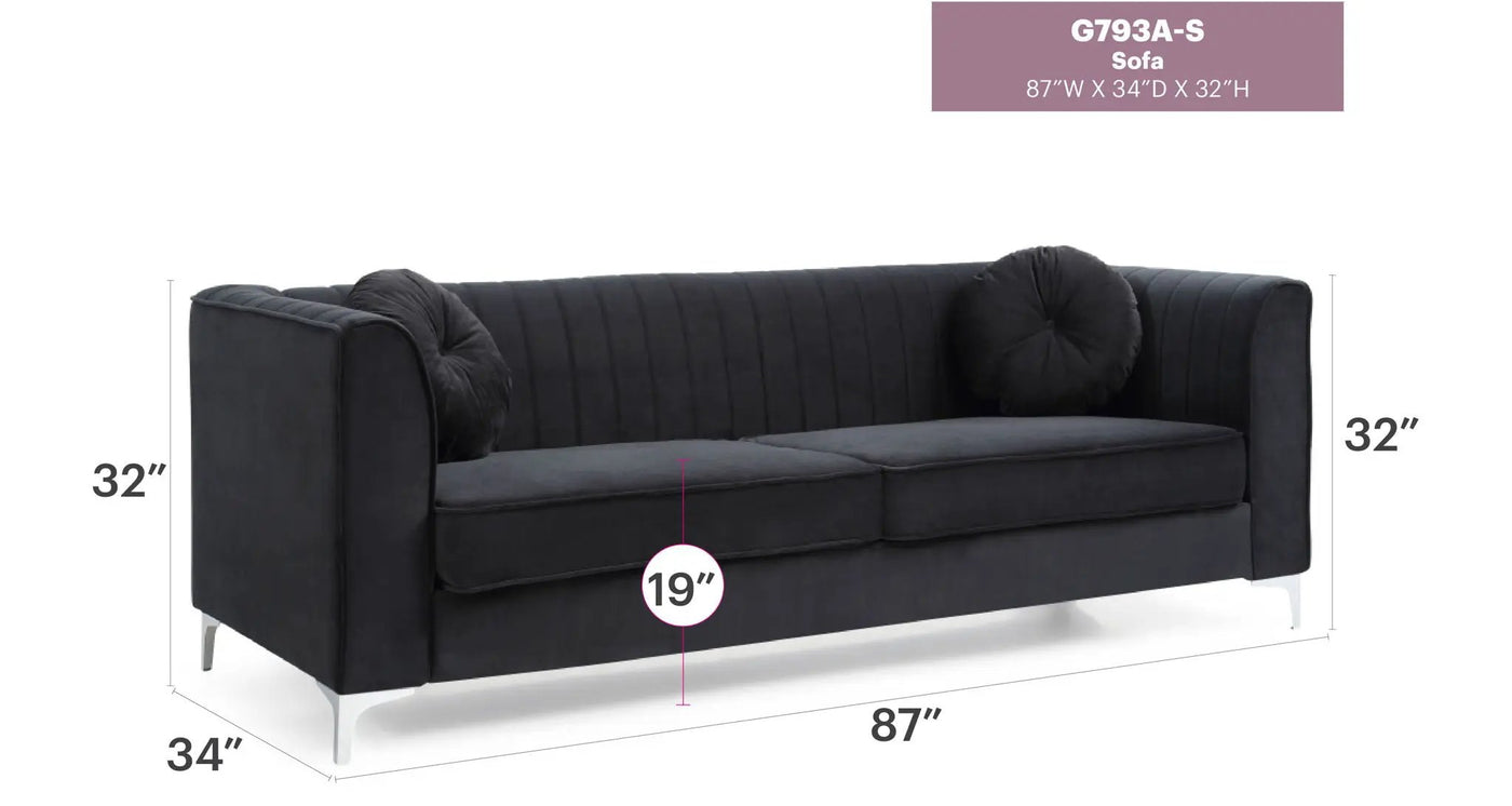 Delray - Micro Suede Sofa by Unique Piece Furniture
