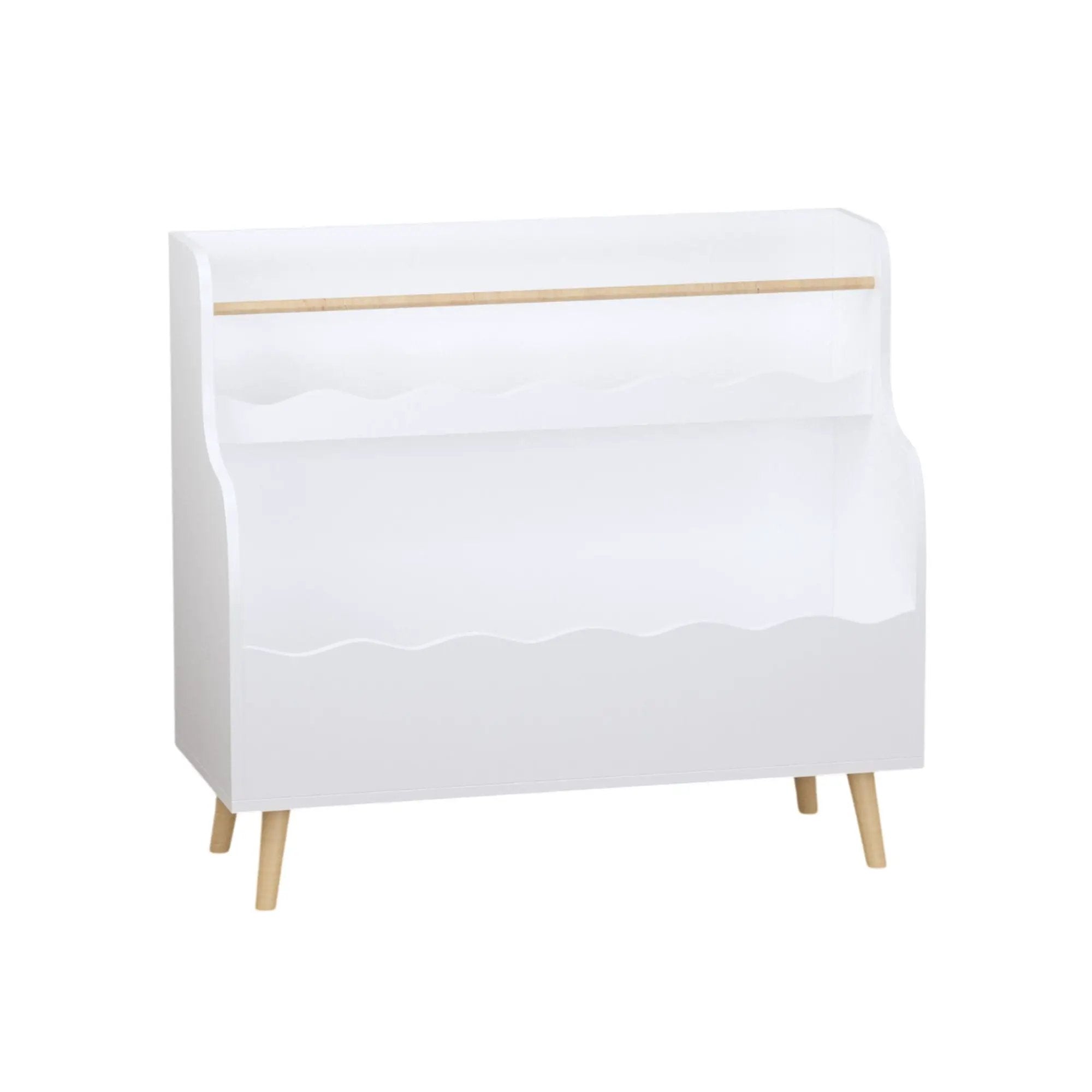 Kids Bookcase, Children Book Organizer Toy Storage Cabinet - White by HouseOfZazla