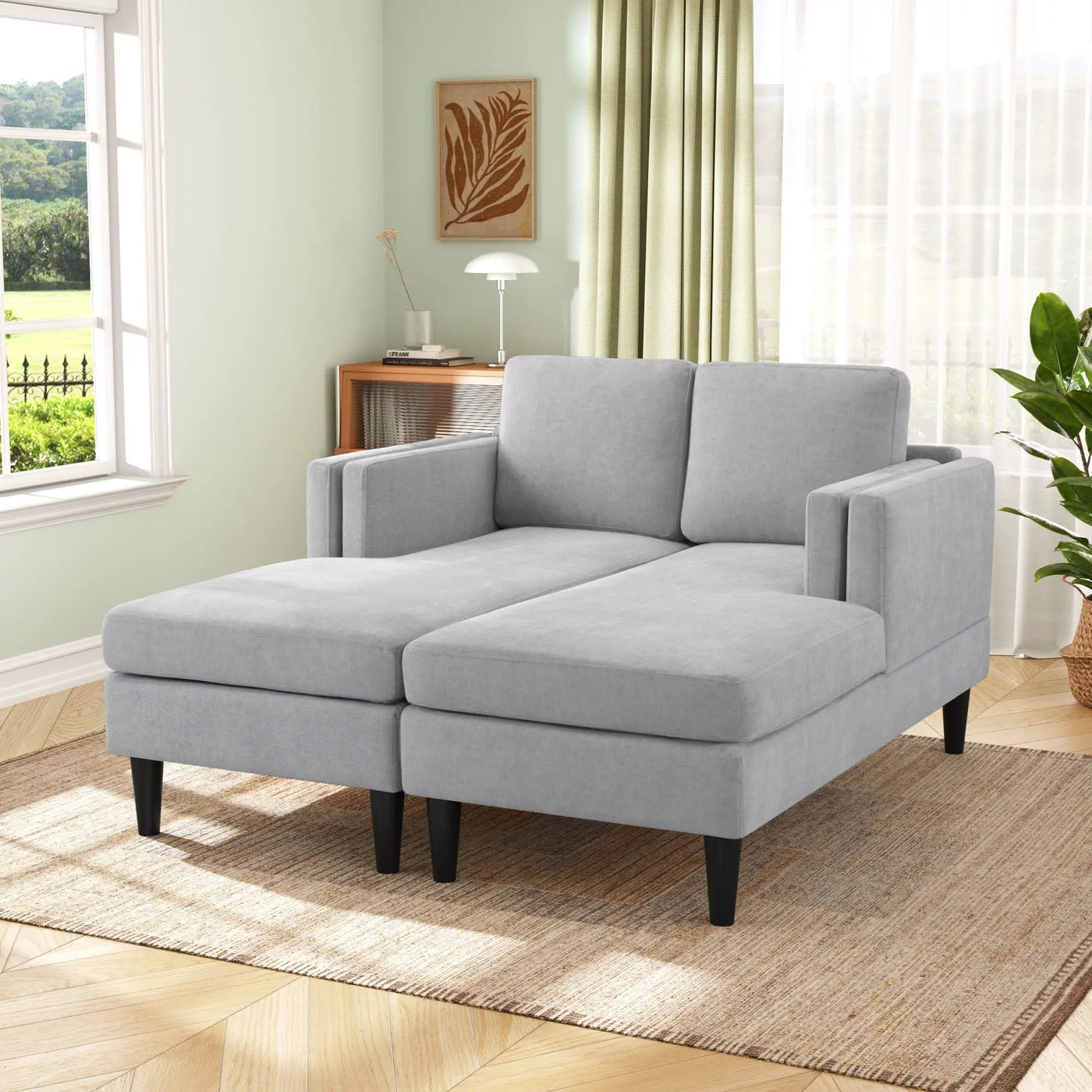 Chaise Lounge Sofa Bed With Dual Layer Armrests for Living Room by HouseOfZazla