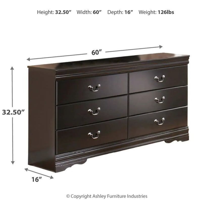 Huey Vineyard - Six Drawer Dresser - Black by Unique Piece Furniture