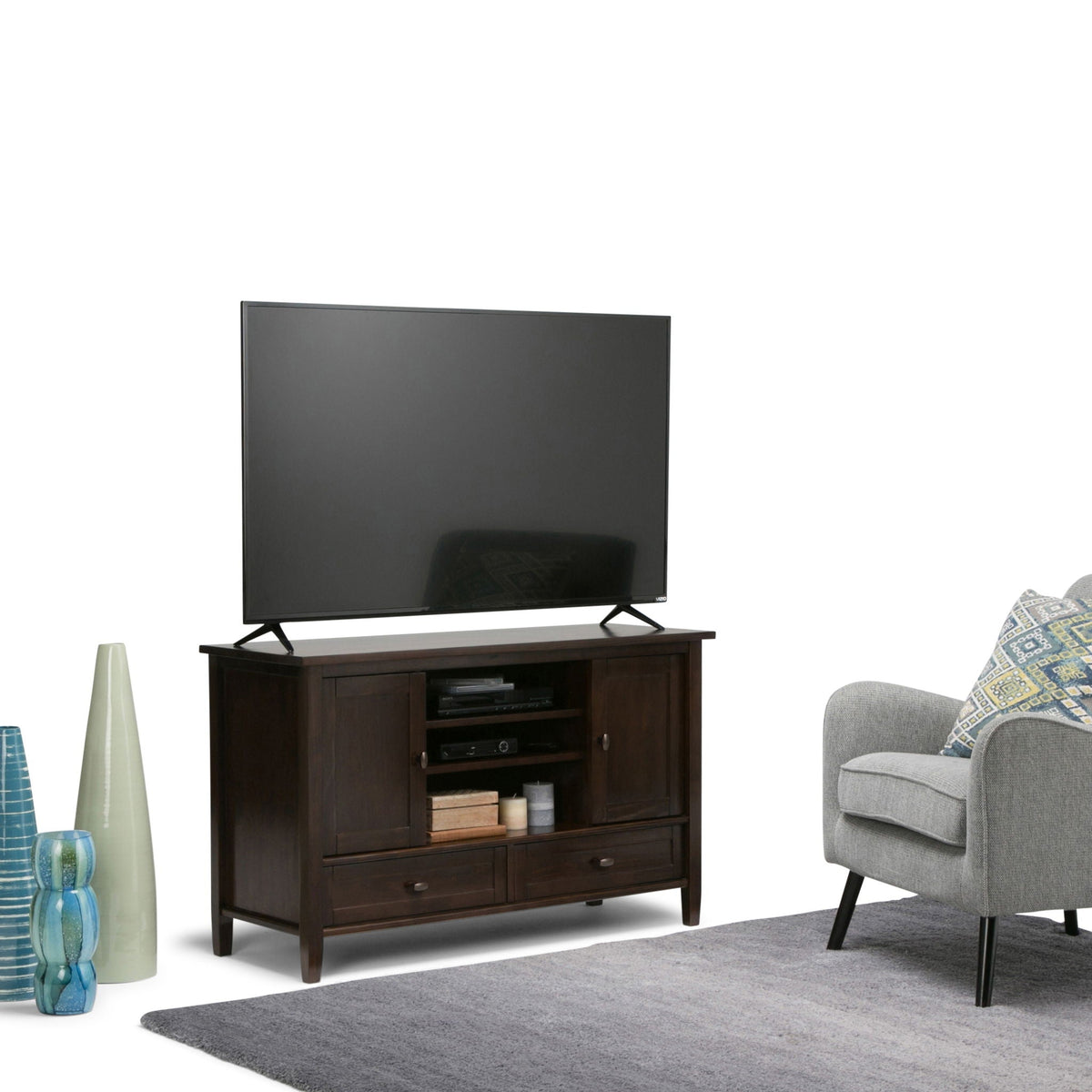 Handcrafted Shaker Style TV Stand with Drawer Storage - Multiple Colors, photo 9 of 40
