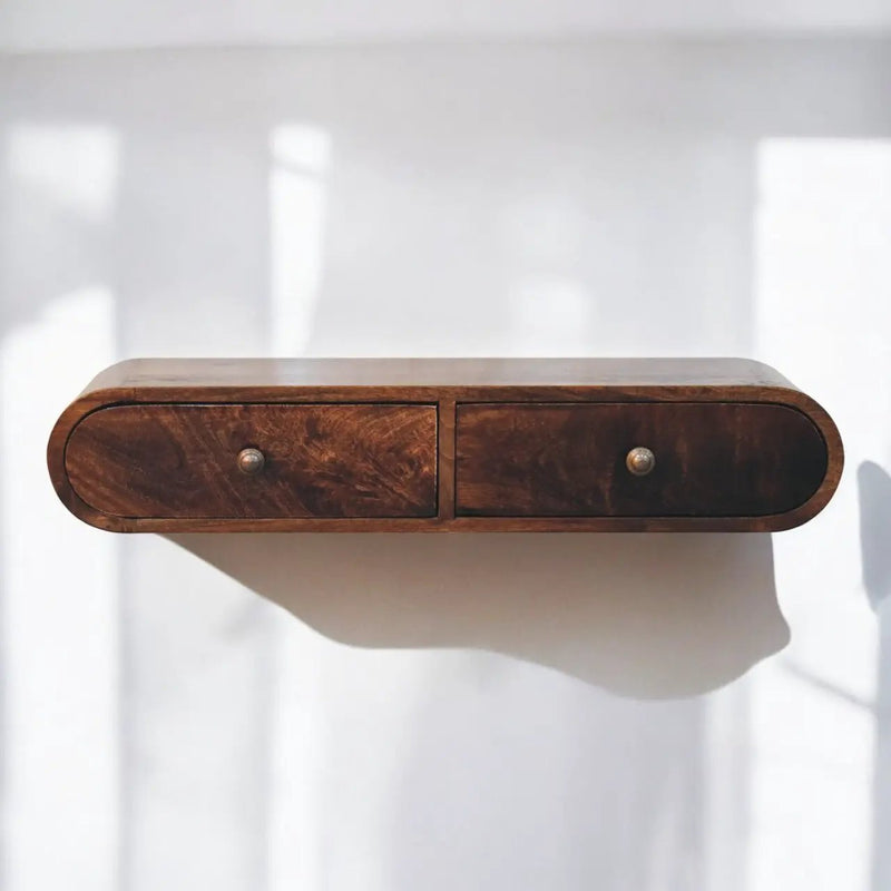 Solid Wood Wall-Mounted California Console Table by HouseOfZazla