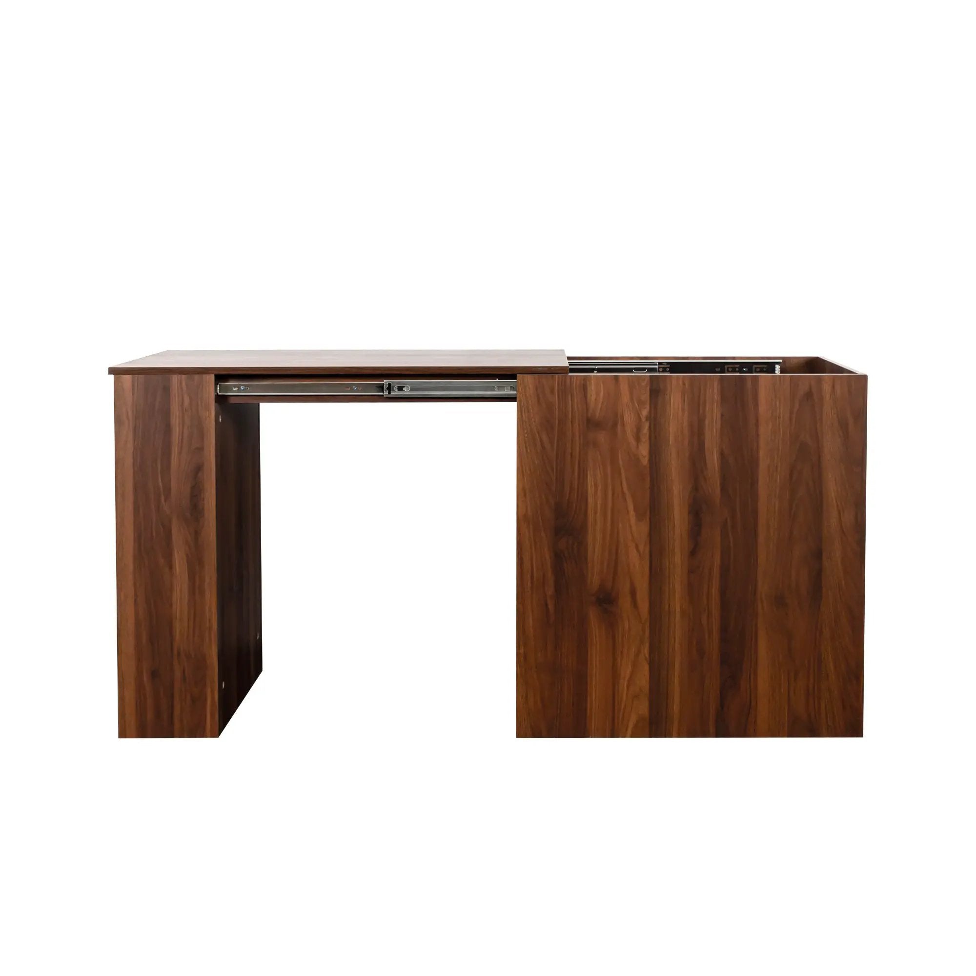 Computer Desk with Drawers, Modern Corner Home Office Storage with Extendable Table by HouseOfZazla