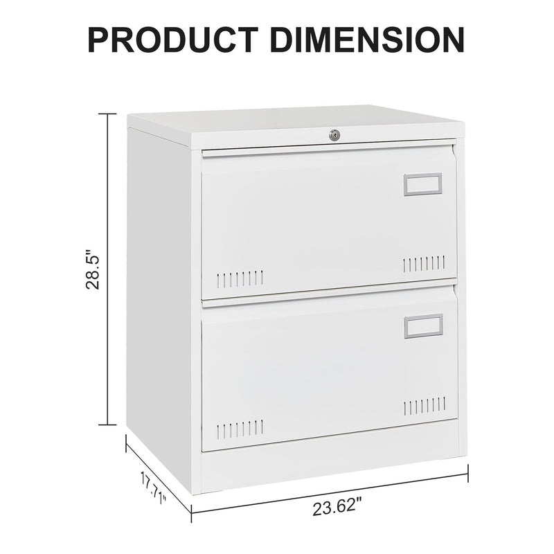 Filing Cabinet Lateral File Cabinet 3 Drawer, Locking Metal File Cabinets Three Drawer, Office Filing Cabinet With Lock Drawers For Home Office by Unique Piece Furniture