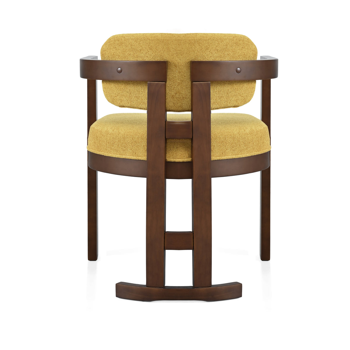 Indoor Upholstered Wood Dining Chair Set of 2 - Yellow Walnut, photo 10 of 10