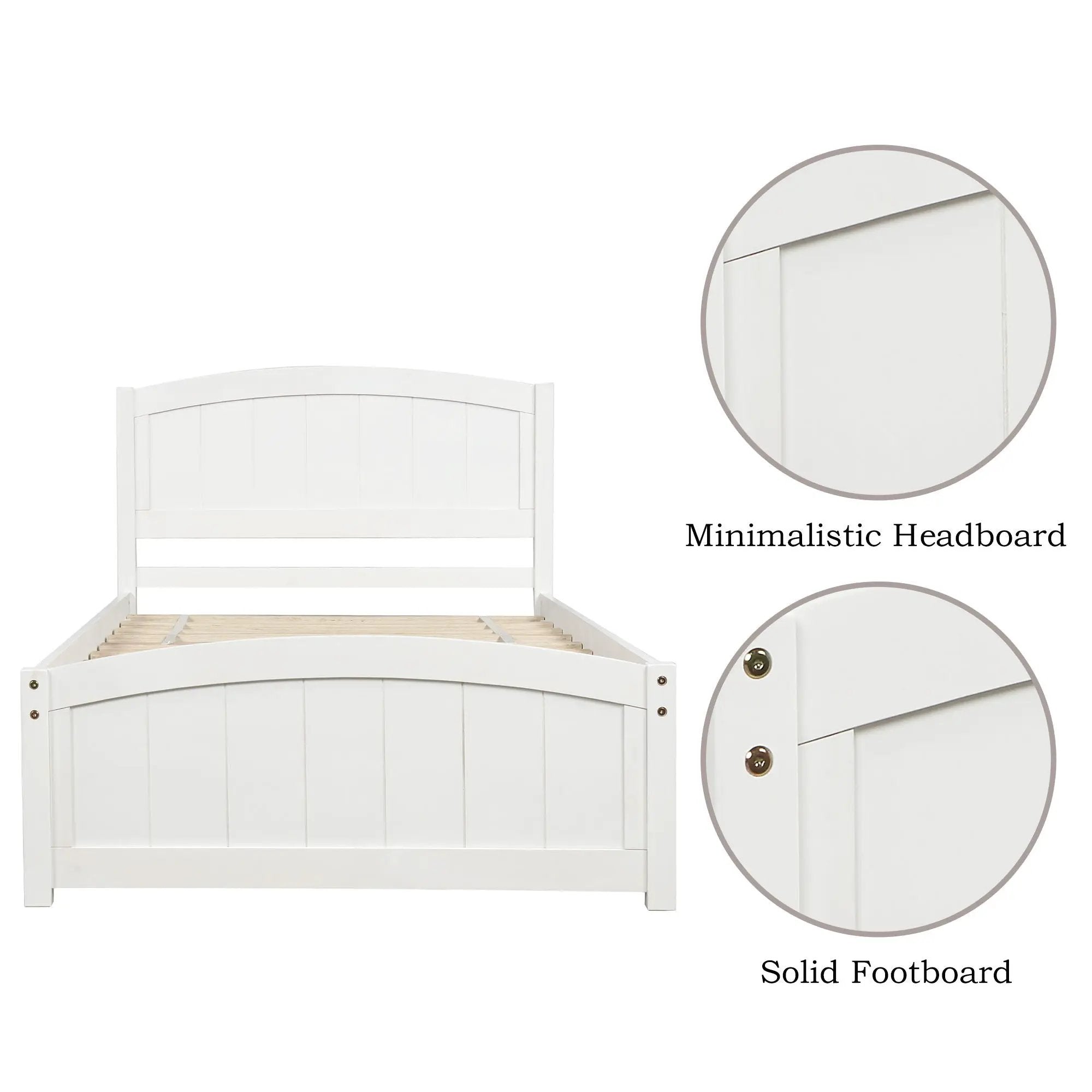 Platform Bed & Headboard, Footboard And Wood Slat Support by Unique Piece Furniture