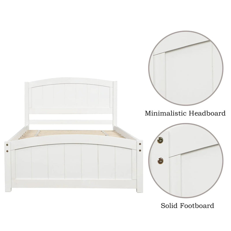 Platform Bed & Headboard, Footboard And Wood Slat Support by Unique Piece Furniture