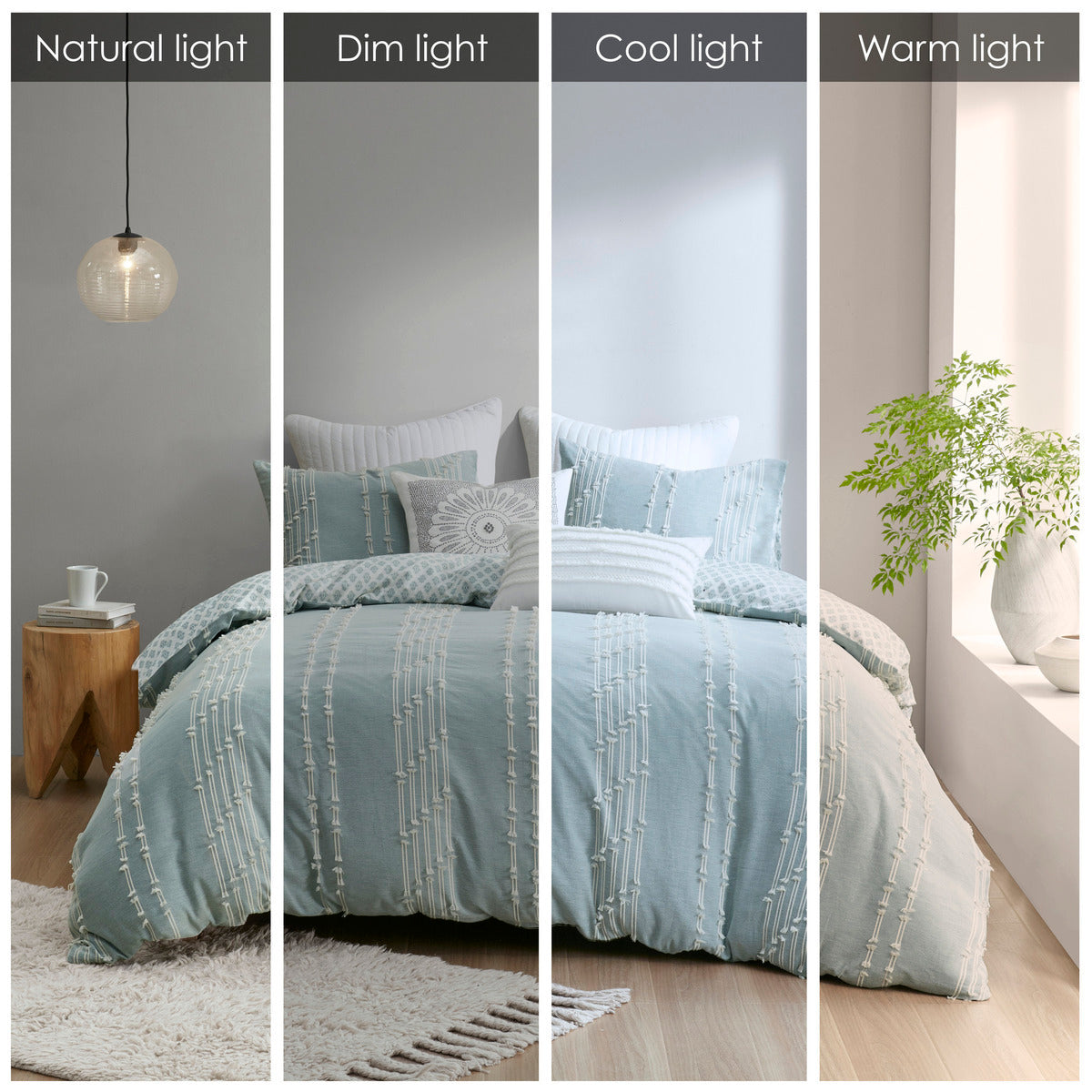 Full/Queen 3 Piece Cotton Jacquard Duvet Cover Set by HouseOfZazla