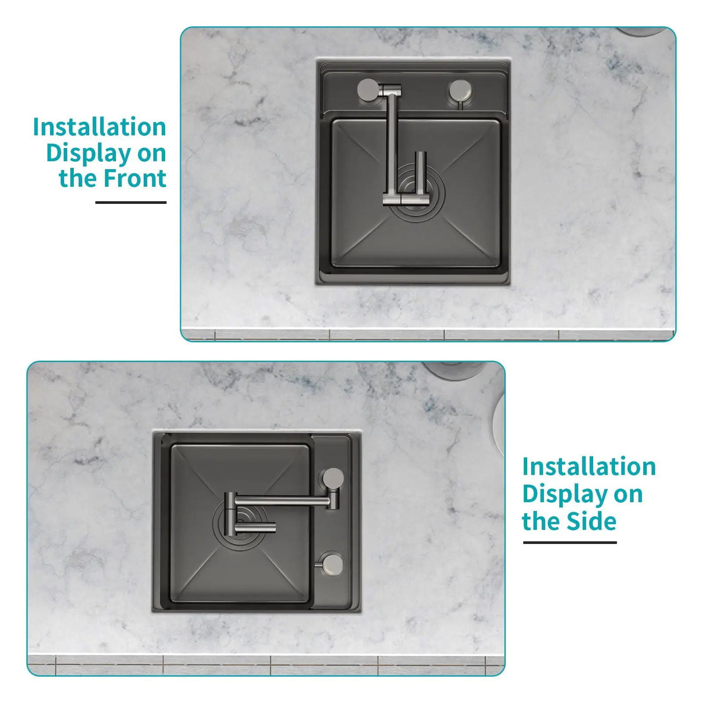 Modern Undermount Bar Sink With Folding Faucet by HouseOfZazla
