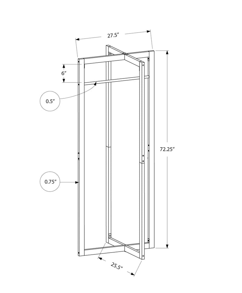 Coat Rack, Hall Tree, Free Standing, Hanging Bar, Entryway, For Contemporary & Modern - White by Unique Piece Furniture