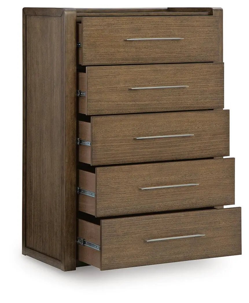 Marxmore - Five Drawer Chest - Brown by Unique Piece Furniture