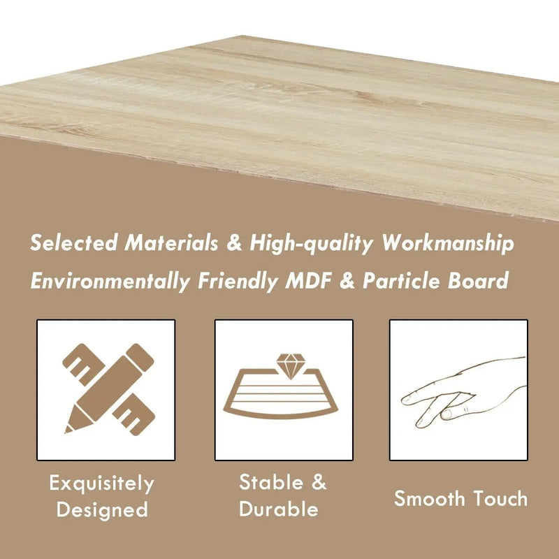 Coffee Table Sofa Side Table with Storage Shelves by DirectDeals