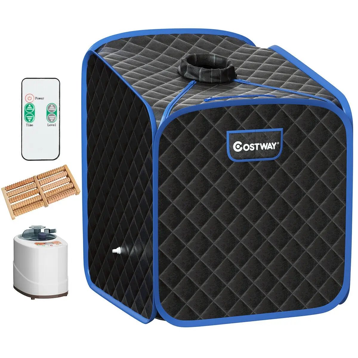 2L Portable Folding Steam Sauna Spa-Black by DirectDeals