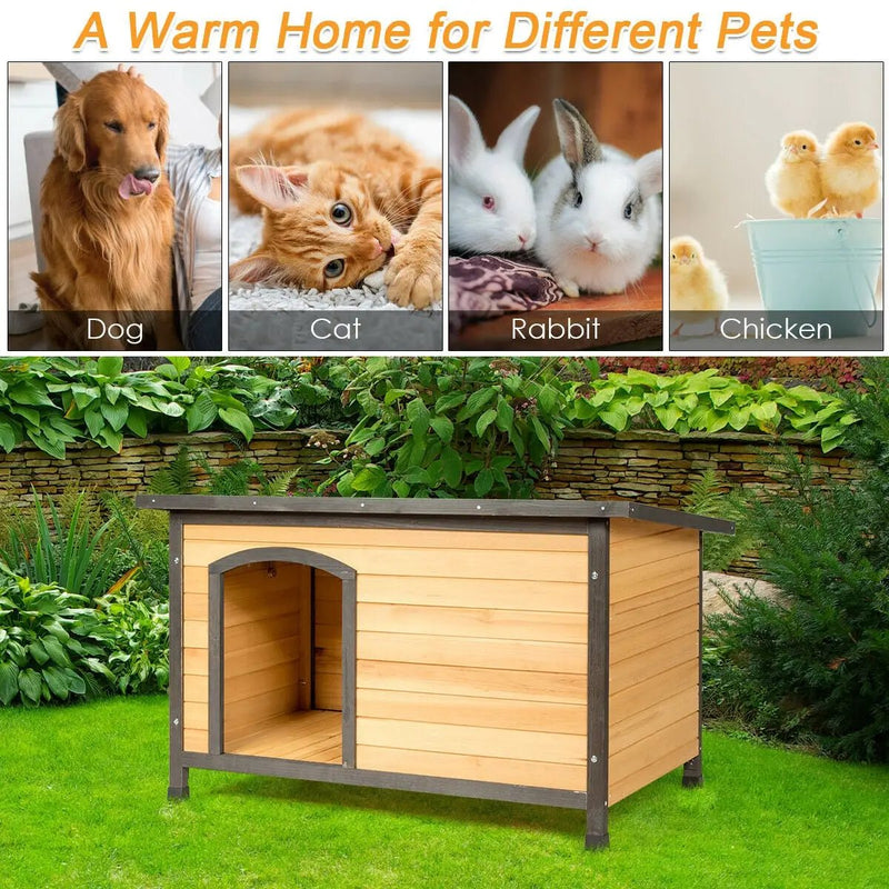 Wood Extreme Weather Resistant Pet Log Cabin by DirectDeals