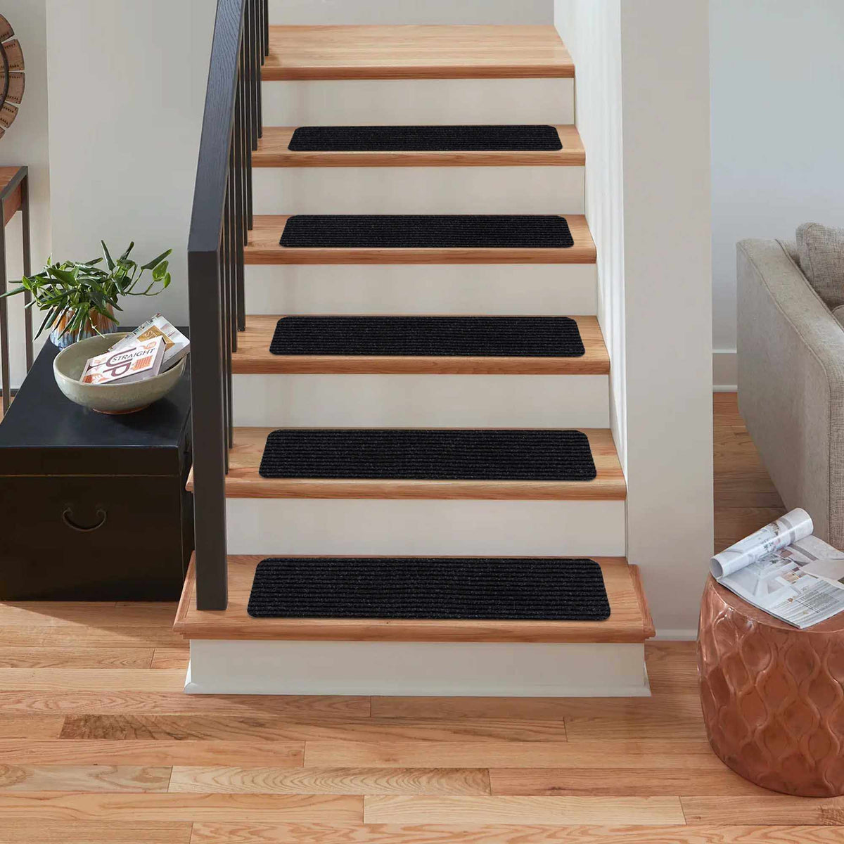 Basic Stair Tread Rugs, Gray, photo 7 of 7