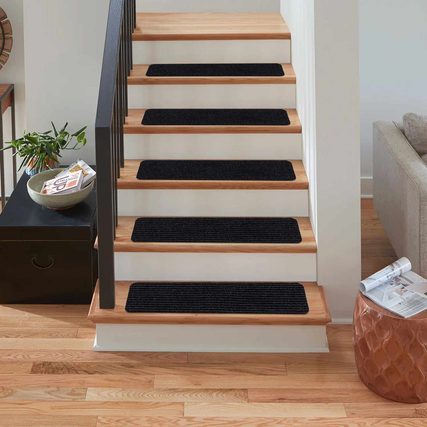 Basic Stair Tread Rugs, Gray by Boutique Rugs