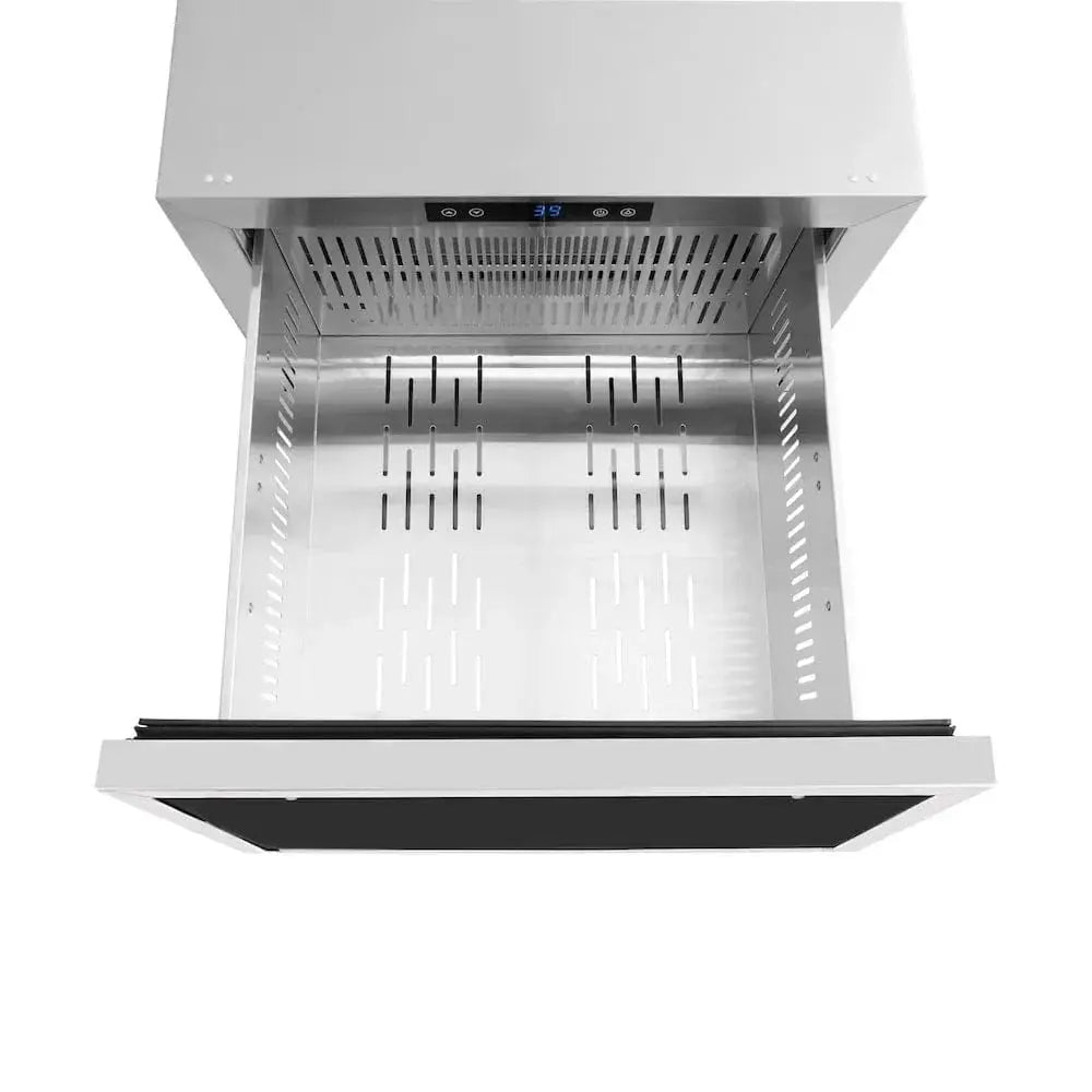 ZLINE 24" Touchstone 168 Can Outdoor-Rated Dual Refrigerator Drawer, Panel Ready, RDSPO-24 by Farmhouse Kitchen and Bath