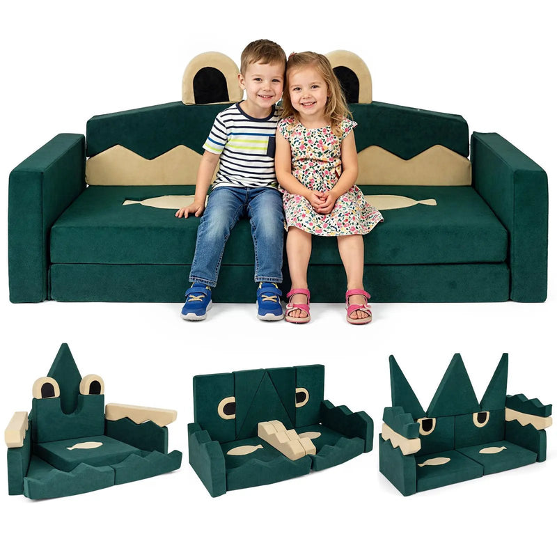 17 Pieces Modular Kids Play Couch for Inspiring Creativity by DirectDeals