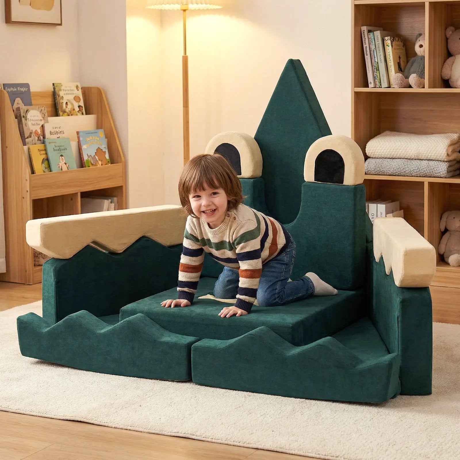 17 Pieces Modular Kids Play Couch for Inspiring Creativity by DirectDeals