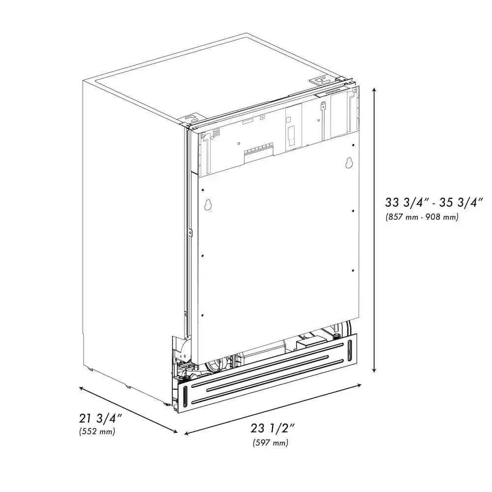ZLINE Autograph 24" Dishwasher Stainless, Gold DWVZ-24-G by Farmhouse Kitchen and Bath