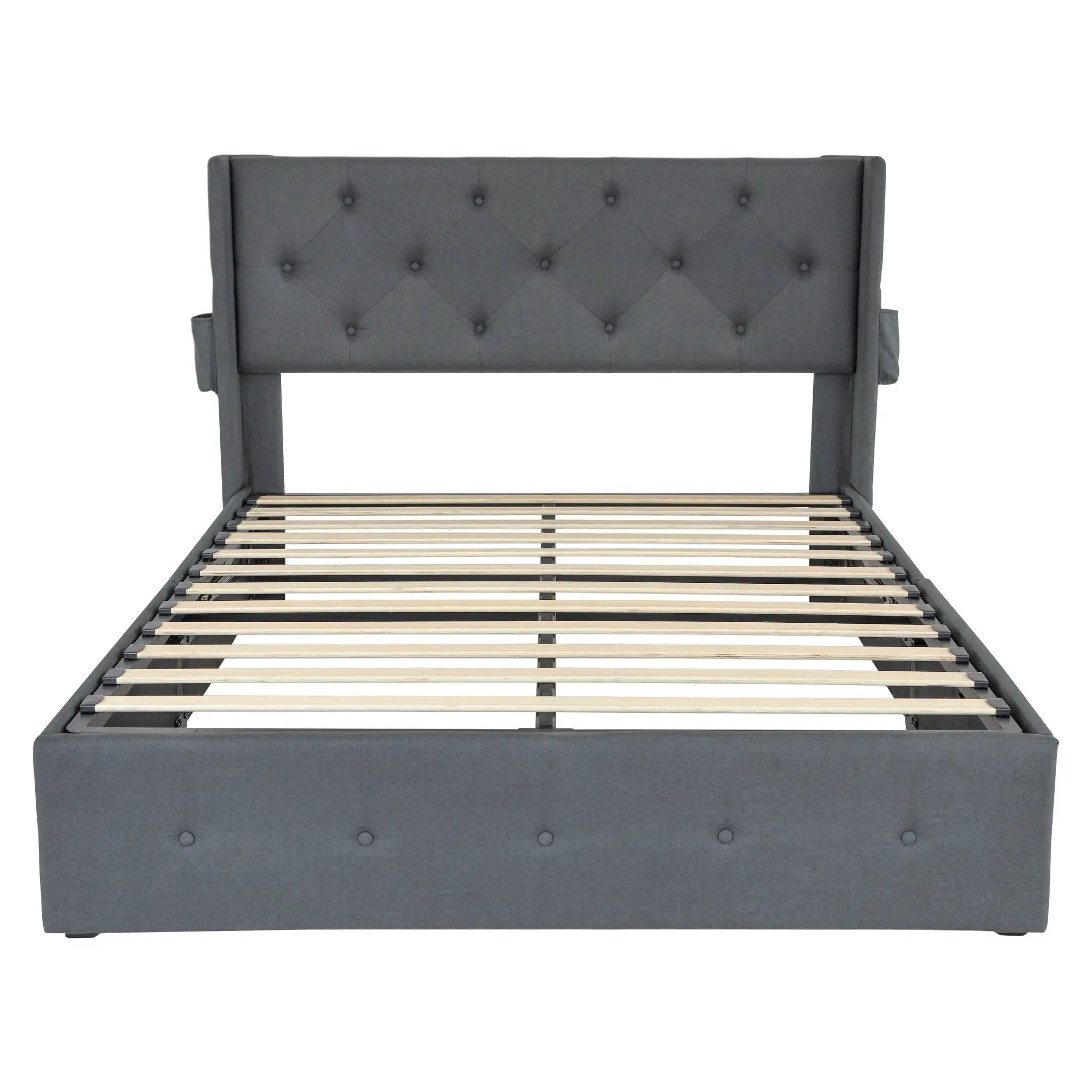 Bed With Gas Lift Storage, USB Ports by Unique Piece Furniture