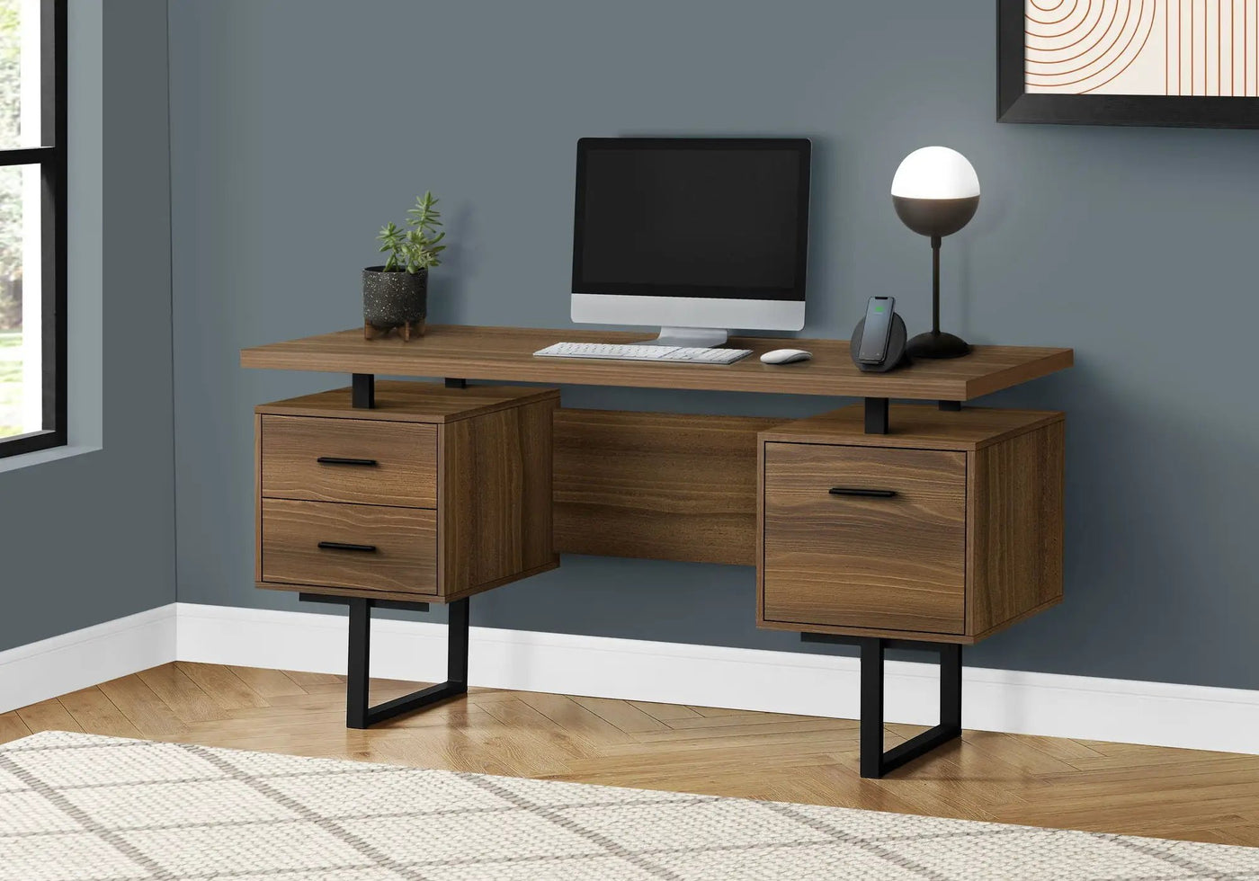 Computer Desk For Home Office With Storage Drawers by HouseOfZazla