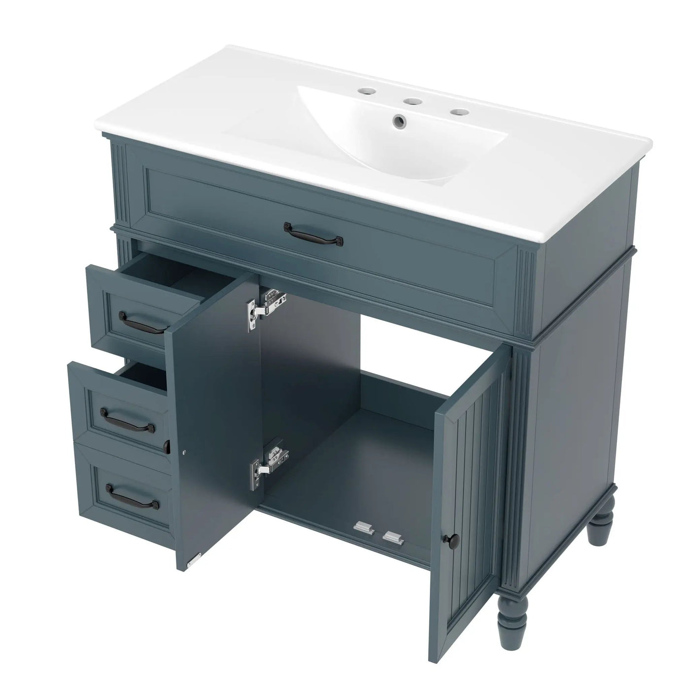 Bathroom Vanity With Sink, Freestanding Cabinet & Drawers by HouseOfZazla