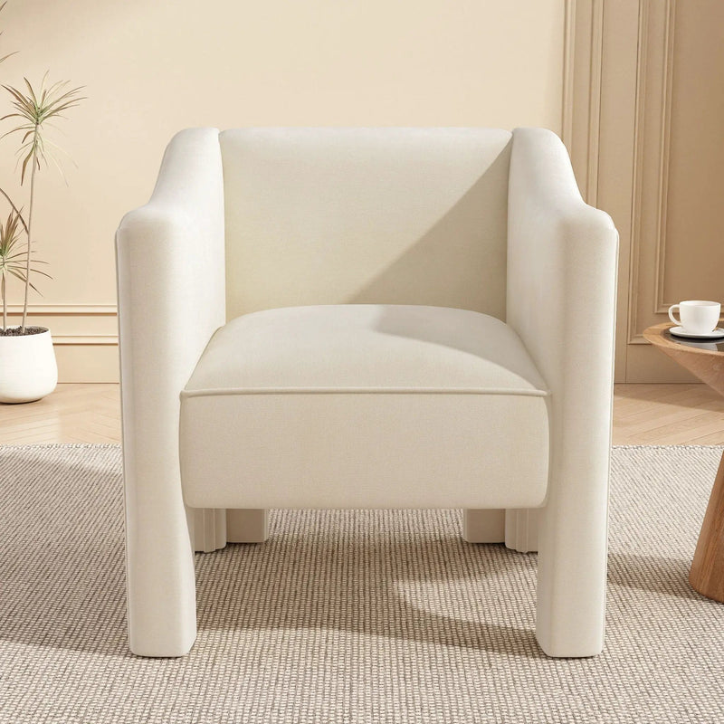 Barrel Accent Chair With Enclosed Arms by HouseOfZazla