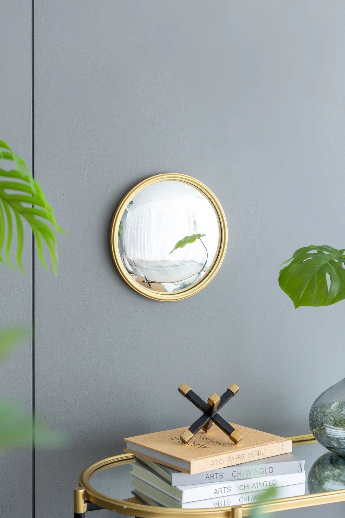 Round Mirror, Circle Mirror With Iron Frame For Living Room Bedroom Vanity Entryway Hallway by Unique Piece Furniture