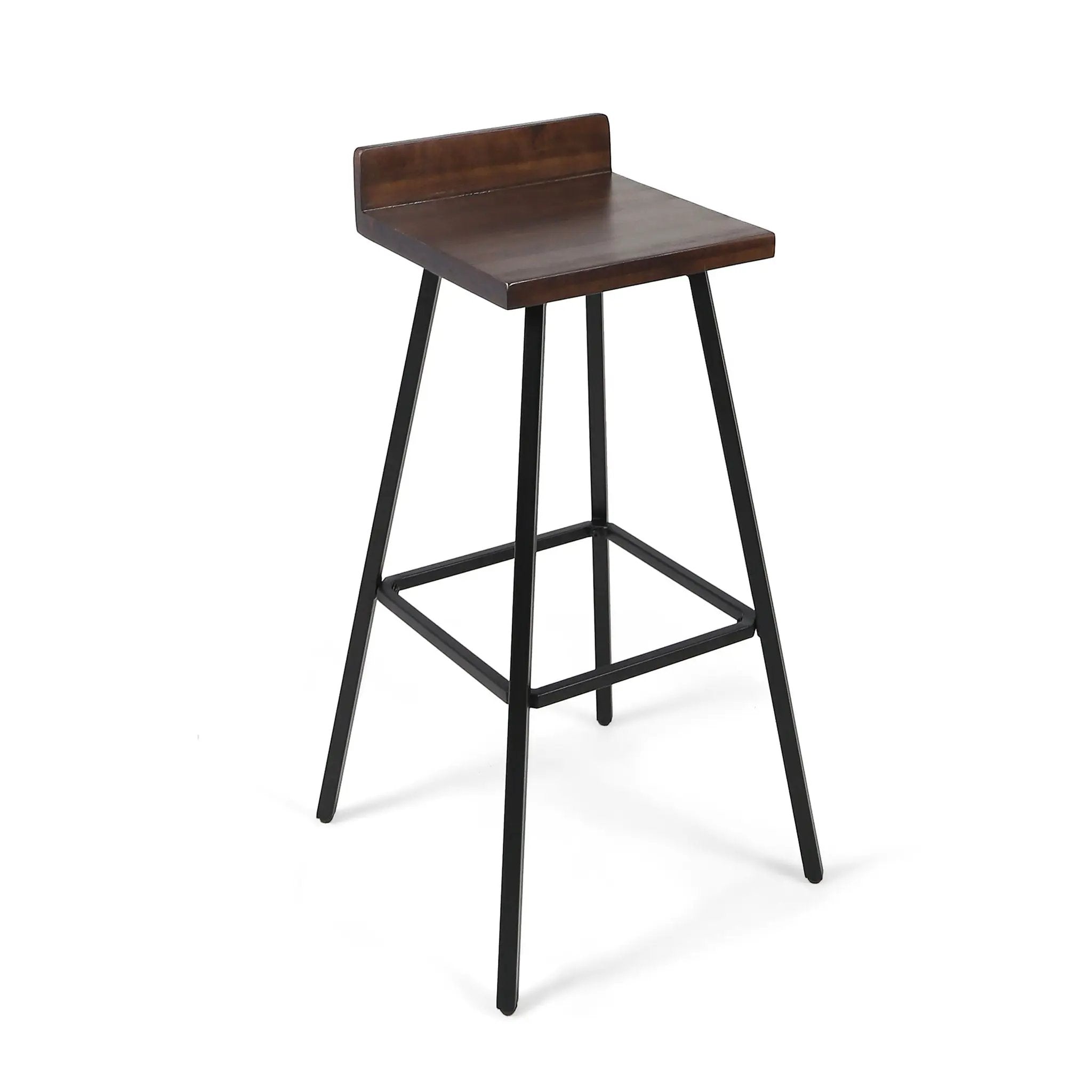 Outdoor Bar Stool With Low Backrests And Wood Seats (Set of 2) by HouseOfZazla