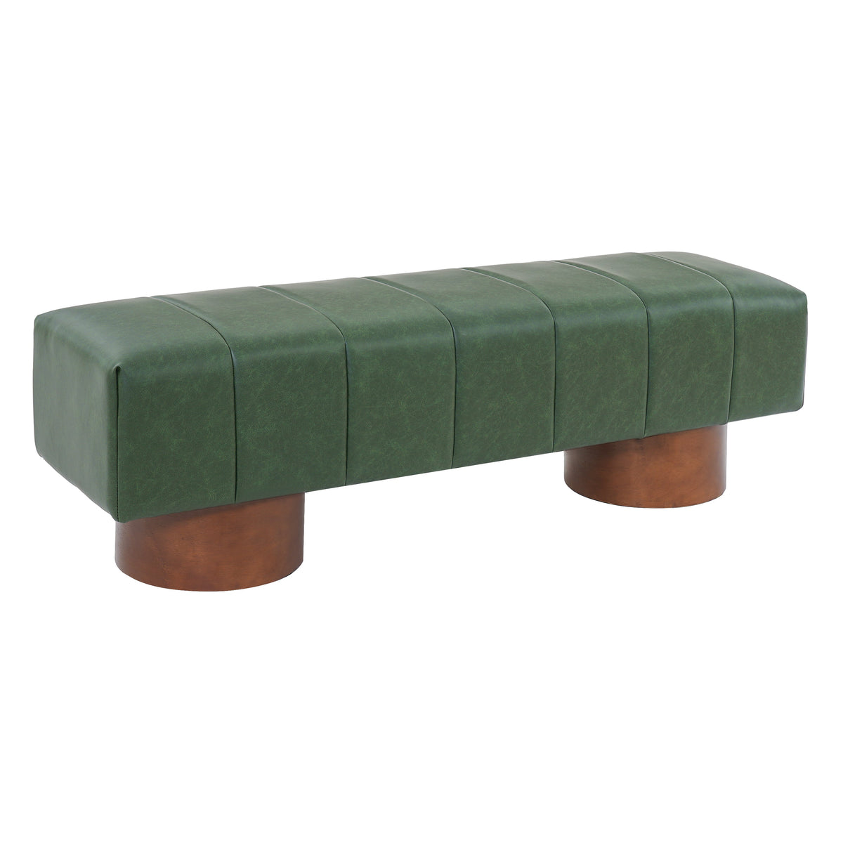 Green PU Upholstered Indoor Dining Bench, photo 4 of 10