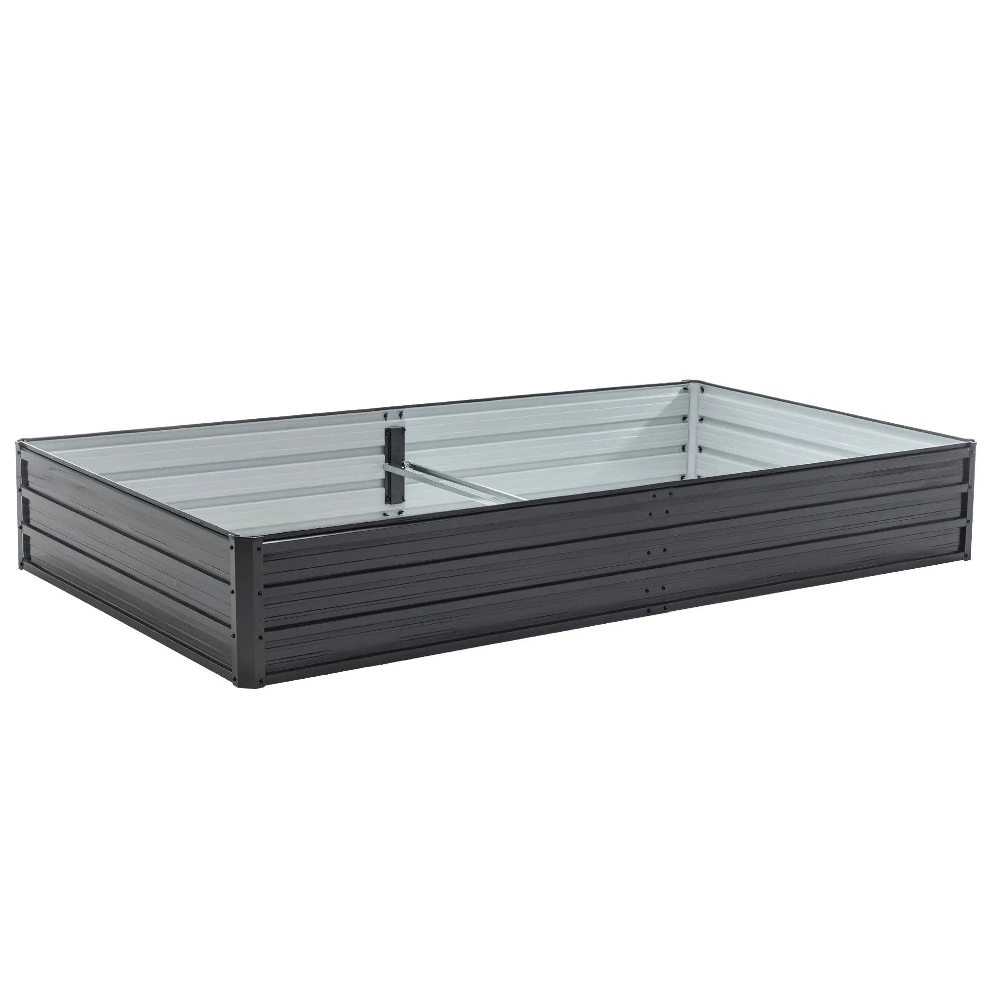 Galvanized Raised Garden Beds Outdoor 8×4×1 ft Planter by HouseOfZazla