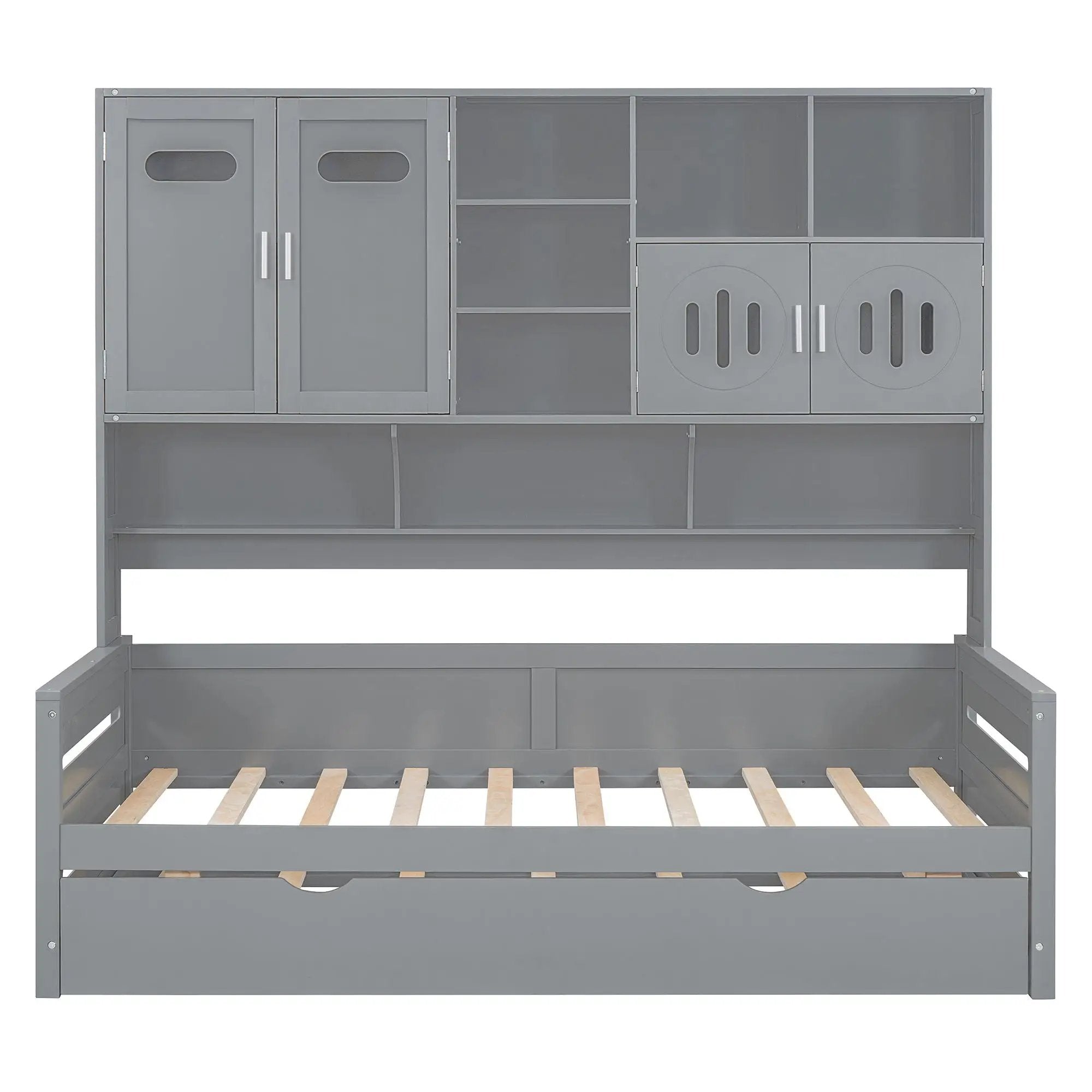 Daybed With All-In-One Cabinet And Shelf by HouseOfZazla
