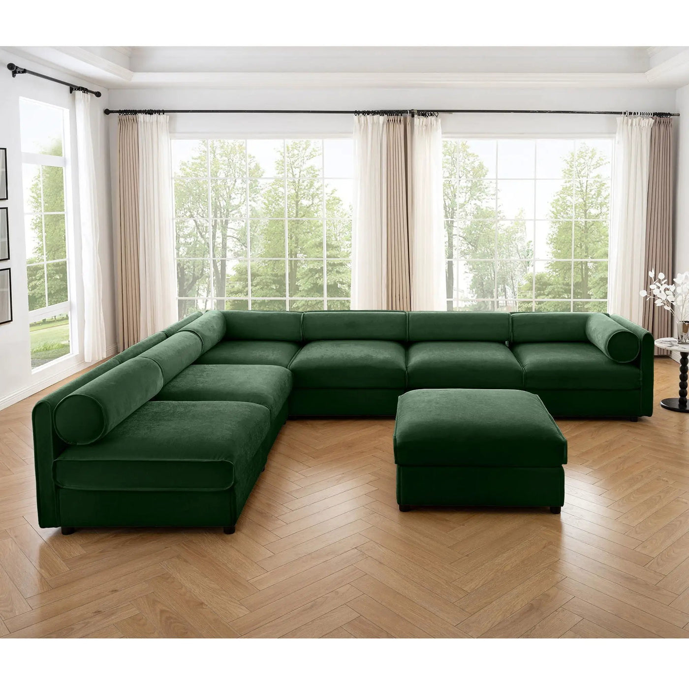 Modern Modular Sectional Sofa With Storag, Contemporary Cylindrical Design by HouseOfZazla