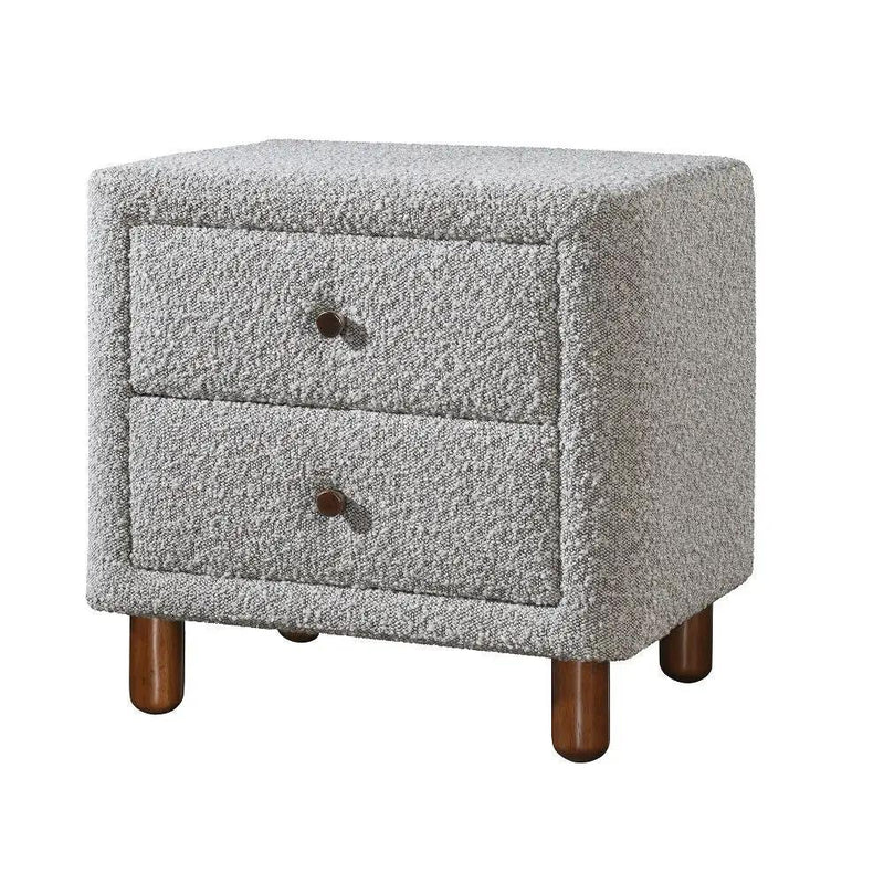 Cleo - Nightstand - Gray Boucle by Unique Piece Furniture