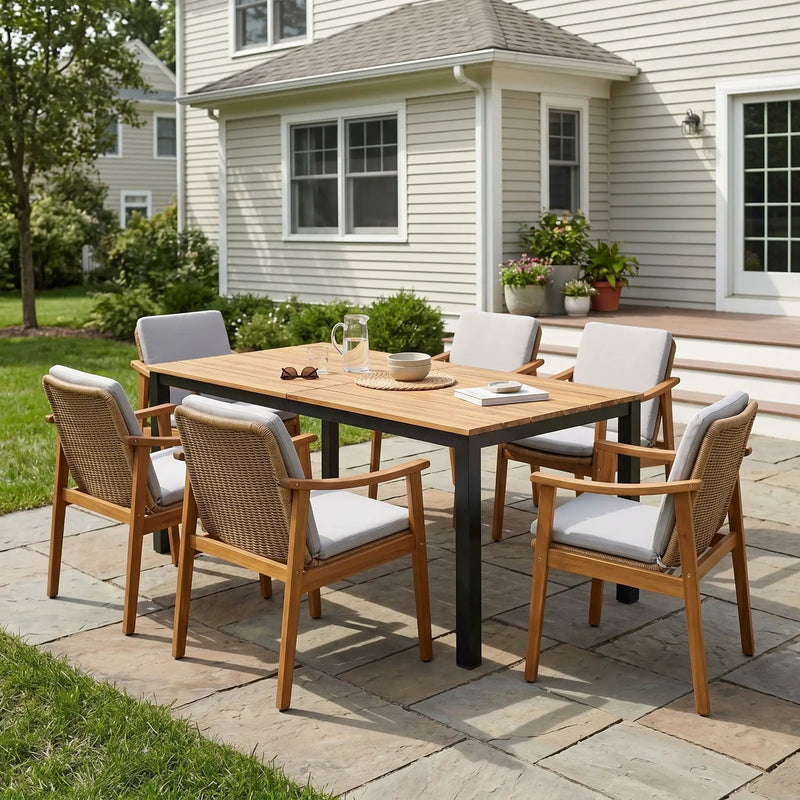 7-Piece Outdoor Patio Dining Set by HouseOfZazla