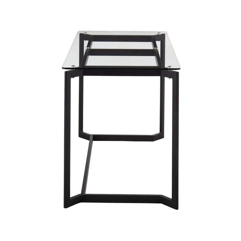 Masters - Modern Office Desk - Black / Clear by HouseOfZazla