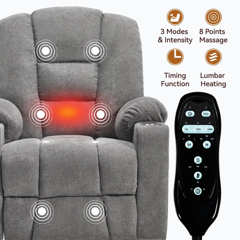 Power Lift Recliner Chair with Massage and Heat by HouseOfZazla