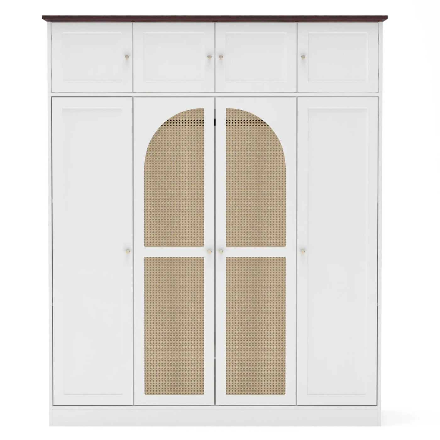 8 Door Armoire Wardrobe with Adjustable Shelves and Hanging Rod by HouseOfZazla