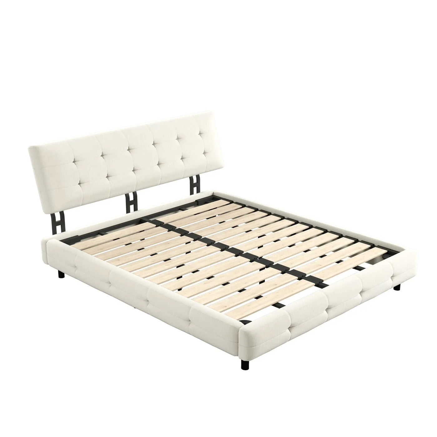 Tufted Headboard With Extra-Large Ultra-Soft Cloud Pillow Design by HouseOfZazla