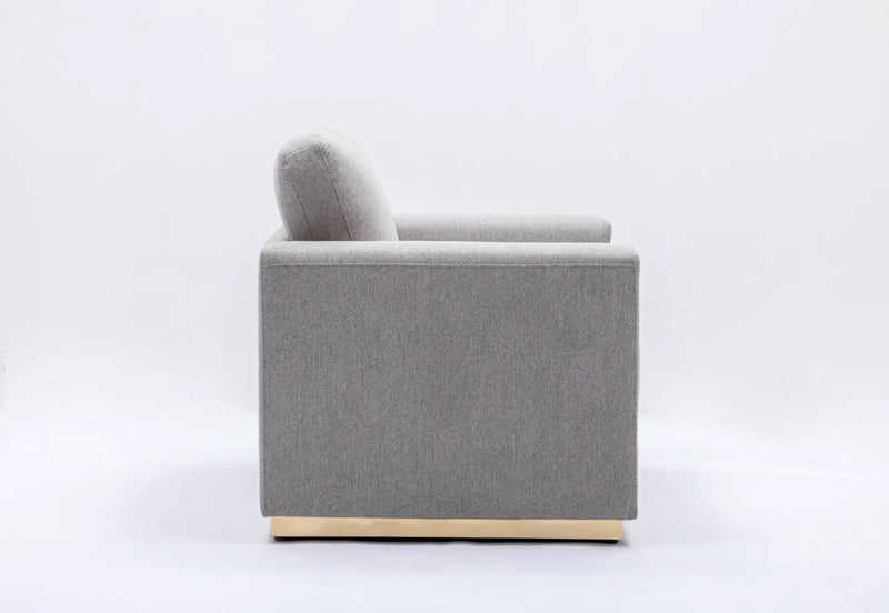 Valin - Linen Chair For Living Room - Gray by Unique Piece Furniture
