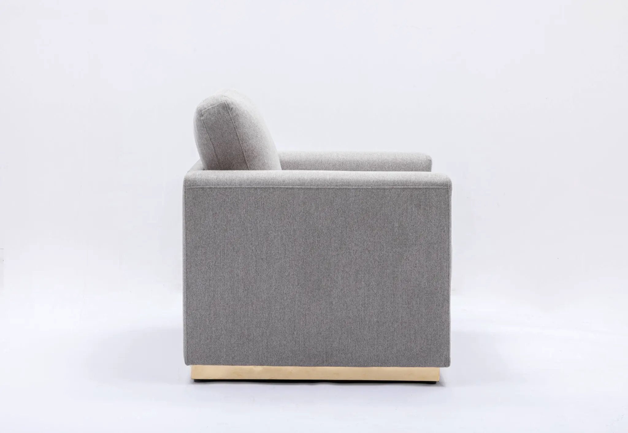 Valin - Linen Chair For Living Room - Gray by HouseOfZazla