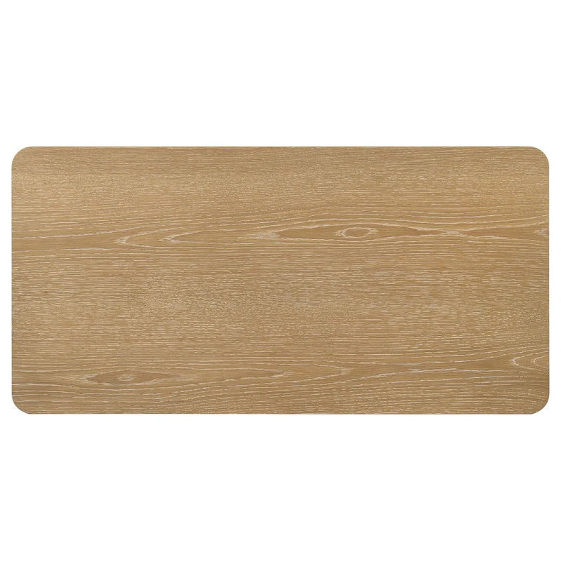 Castlewood Engineered Wood Cocktail Coffee Table Light Oak by Unique Piece Furniture